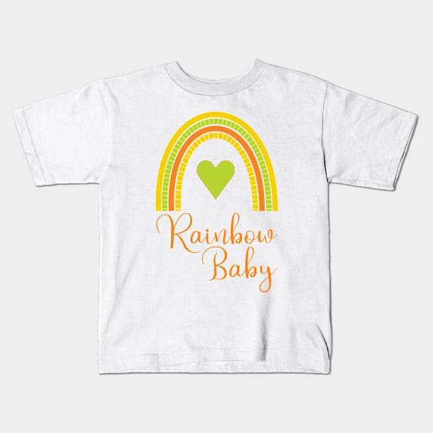 Rainbow Baby Kids T-Shirt by SunflowersBlueJeans